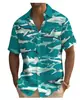 Camisa estampada de manga corta para hombre estilo hawaiano talla europea camisa de playa de verano top talla grande