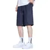 Shorts Jeans de Seda de Gelo Colorido Original Novo de Verão 2026 para Homens, Corte Reto Solto Tendência Casual Comprimento do Joelho