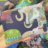 Bolsa de Compras Dobrável 210D em Estoque, Bolsa Tote Fofa com Desenho Animado Floral, Tamanho Grande