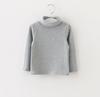 Outono e inverno menina suéter acolchoado com gola alta lixada camisa base bebê Comércio exterior ins moderno AliExpress
