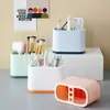 Almacenamiento Original Pinceles de Maquillaje Impresión de Logo Venta al por Mayor Plástico Artículos Varios Portalápices Soporte para Cejas Escritorio de Oficina Almacenamiento Multifuncional