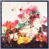 Mai Tong lenço de seda 90 cm * 90 cm abstrato pintado à mão tinta flor senhoras imitação de seda lenço quadrado lenço lenço