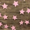 Guirlanda de Estrelas de Papelão Perolado de Tamanho Pequeno Enfeites Pendurados para Casamento Festa de Casamento Feriado Decoração de Natal Suprimentos de Decoração