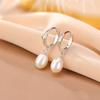 Yiluyin Plata Esterlina S925 Perla Nudo de Bambú Esmalte Cuenta Redonda Simple Moda Fresca Personalidad Temperamento Aretes