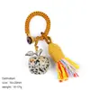 Chaveiro de maçã de cristal natural 20mm transfronteiriço pingente trançado Véspera de Natal decoração de bolsa de maçã de ágata