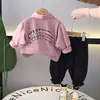 Comercio Exterior Wholesale Traje de Primavera para Niños Estilo Nuevo 2025 Camisa para Niños Moda Ropa de Primavera y Otoño para Niños Conjunto de Dos Piezas