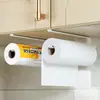 Portarrollos de Papel de Cocina sin Taladro para Debajo del Gabinete Estante Colgante para Rollos de Papel Estante de Almacenamiento Papel Absorbente de Aceite Estante de Almacenamiento para Film Transparente