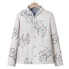 Jaqueta Reversível Acolchoada de Algodão Estilo Chinês Ocidental para Mulheres, Jaqueta Acolchoada de Algodão Quente de Inverno, Jaqueta de Algodão Puro Redutora de Idade, Nova Jaqueta Pequena Acolchoada de Algodão Estilo Chinês para Mães