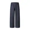 Pantalones Casuales Muqiu para Hombre 2026 Nuevos de Mezcla de Tencel Imitación de Mezclilla, Rectos Sueltos de Pierna Ancha Largos