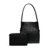 Nuevo Bolso de Hombro de Alta Gama para Mujer, Bolso Cubo Tejido a Mano de Cesta de Verduras, Bolso Tote de Hombro Portátil de Moda