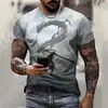 Camiseta de Manga Corta 3D Black Myth Wukong Wukong Verano Aliexpress Venta Caliente Top Casual Holgado para Hombre Diario