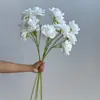 Flores Artificiais com 3 Cabeças Grandes de Rosa, Cascata de Parede de Flores Decoração Suave Arte Floral para Casamentos, Salões de Casamento, Enfeites de Decoração para Casa, Flores Artificiais