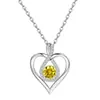 Comercio exterior transfronterizo europeo y americano, nueva cadena para la clavícula S925 de plata de ley con incrustaciones de diamantes, collar elegante en forma de corazón, la primera opción para regalos del Día de la Madre