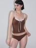 Traje de baño nuevo de tres piezas dividido para mujer 2025, adelgazante con cobertura de vientre, traje de baño para playa, resort, aguas termales [una generación]]