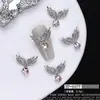 Acessórios Populares de Nail Art Transfronteiriços Pedra Gema K Branca Coração Laço Strass Rosa Decorações para Unhas Venda por Atacado