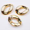 Hebilla de cadena de plástico ABS de 14 x 19 mm con forma de gota de aceite de galvanoplastia UV, anillo de apertura, accesorios de cadena para gafas y joyería DIY