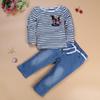 Traje de primavera y otoño para niños nuevo estilo coreano Moda de comercio exterior Conjunto casual de dos piezas para niños Estampado de Yu-Gi-Oh! Ropa para niños al por mayor