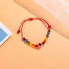 Venda Quente Transfronteiriça Pulseira Tecida à Mão com Contas de Cristal Olho Grego Olho do Mal Pulseira da Sorte Hamsa Pulseira Olho Azul