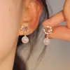 Lleno de Vibras Retro~ Aretes Rojos de Angora con Diseño Único, Estilo Hong Kong, No Requieren Perforación, Estilo Hepburn