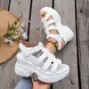 Sandalias de Plataforma Casuales Cómodas de Suela Suave para Mujer, Talla Grande, con Cierre de Velcro, Talla Única para Todos, Novedad Verano 2026, Comercio Exterior