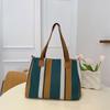 Más Fácil para Bolso de Mano Satchel Commuter Bag para Mujer Rayas 23 Gran Capacidad Estilo K 20 Pulgadas Nuevo Simple Moda Bolso Tote