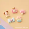 Accesorios para joyería diy resina caricatura oso lindo pegamento de crema calcomanía para refrigerador pinza para el cabello charm para Crocs accesorios de decoración al por mayor