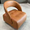 Taburete con Ruedas Giratorias, Silla Móvil para Uso en Casa, Taburete Bajo con Respaldo para Sala de Estar