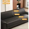 Sofá nuevo de tela resistente a los arañazos de gato para sala de estar, diseño simple de líneas rectas, adecuado para apartamentos, propiedades de alquiler, opciones de dos y tres plazas, sofá de cuero para oficina