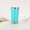 Amazon Taza Térmica de Acero Inoxidable de 20 oz Doble Capa al Vacío con Spray de Plástico Taza para Coche Taza para Hogar Taza para Cerveza Fría