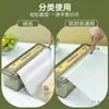 Caja de Film Plástico con Cortador Hogareño Grado Alimenticio Cuchillo Deslizante Máquina Empaquetadora de Frutas Caja de Corte Universal Rollo Grande Comercial
