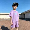 Conjunto de Verano de Manga Corta para Niños: Conjunto de Dos Piezas de Camiseta y Shorts Estilo Coreano Lindo para Niños Mayores, Conjunto Elegante para Niños y Niñas
