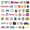 50 Pegatinas de Graffiti con Frases en Inglés de Dibujos Animados, Impermeables, para Cuadernos de Bricolaje, Botellas de Agua, Maletas y Calcomanías de Guitarra