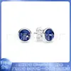 Pandora Cobre Blanco Plata de Ley S925 Serie Diciembre Color Estilo Moda Versátil Elegantes Aretes Aretes