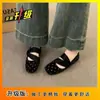 Zapatos cuadrados poco profundos de lunares retro estilo coreano para mujer para uso en exteriores, zapatos de ballet Mary Jane estilo francés de noche otoño 2026