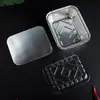 Caixa de almoço descartável caixa de papel caixa para embalagem de churrasco caixa de almoço de folha de alumínio jantar de churrasco para levar arroz fast food tigela de papel estanho