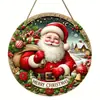 Decoración de Árbol de Navidad de Madera Acrílica Creativa de Personalidad de Nuevo Producto Transfronteriza Colgante Plano Decoración de Árbol de Navidad para el Hogar Colgante