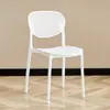 Cadeira Nórdica de Plástico Moderna para Uso Doméstico com Encosto Espesso, Cadeira de Jantar, Cadeira de Estudo para Computador, Banqueta de Treinamento para Reuniões de Escritório