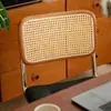 Mesa y Sillas de Comedor de Segunda Mano de Moda, Silla de Ratán Estilo Madera Natural con Respaldo, Silla de Comedor Retro Francesa para el Hogar, Silla de Ratán de Ocio para Balcón