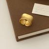 Anillo de pareja japonés Matsumoto Huinai con acabado mate esmerilado, sencillo, ligero, de lujo, irregular, industrial, joyería de alta calidad.