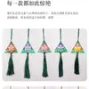 Colgante de Regalo de Zongzi Triangular con Borla del Festival del Bote del Dragón, Bolsita de Ajenjo, Zongzi Hecho a Mano con Hoja de Bambú Verde, Bolsita de Bendición