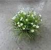 Bolas de Grama de Cebola Artificial para Decoração, Bolas de Grama para Paisagismo, Enfeites de Paisagismo de Grama Musgosa, Plantas Plásticas, Plantas Verdes, Grama de Juncos Falsa