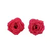 Cabeça de Flor Rosa com Diamante Vintage Flor Artificial Decoração de Casa Sala de Estar Flor de Seda Mesa de Café Tampo de Mesa Arranjo de Decoração