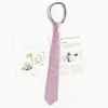 Corbata Rosa para Hombres y Mujeres con Estilo de Cremallera, Decoración de Camisa Casual Juvenil para Mujeres, Estilo K, Corbata Estilo JK Japonés