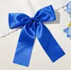 Pinza para el Cabello con Lazo Grande de Cinta Larga de Color Sólido Satinado Estilo Francés Suave para la Parte Trasera de la Cabeza Accesorio para el Cabello Femenino 5152