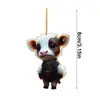 Enfeites de Natal Transfronteiriços Enfeites de Árvore Vaca Desenho Animado Acrílico Vidro Simulado Pepino Pingente Decoração de Casa