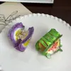 Pinzas para el Cabello Versátiles de Frutas y Verduras Transfronterizas, Pasadores Divertidos de Nicho, Pinzas para Cola de Caballo Semirecogida para Mujeres, Exquisitos y de Lujo Ligero