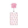 Porta credencial giratorio con lazo retráctil de fácil extracción, estampado de leopardo impreso UV, porta credencial de trabajo, porta credencial médico