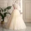 Nuevo Vestido de Solo de Escenario Largo con Escote en V Profundo Hilo de Color Vestido de Novia Host Estudio de Prueba Artística Bolsa Temática Vestido
