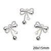 Aleación Estilo Chino Nuevo Separador de Tres Vías Perla Redonda Flor Mariposa Corazón Pequeño Colgante Hecho a Mano DIY Pulsera Collar Accesorios