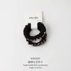 Tiara de Cabelo com Estampa de Leopardo e Inserção de Cartão Estilo Coreano para Mulheres 2026 Novo Toque de Luxo Prendedor de Coque Elástico de Renda Acessórios de Cabelo
